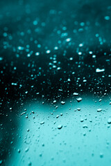 abstract background of rain drops on windshield. 