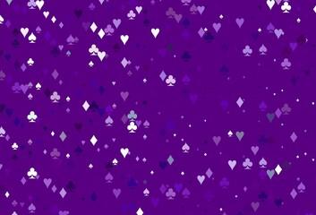 Fototapeta na wymiar Light Purple vector template with poker symbols.