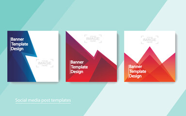 set banner social media post design,vector illustrations.