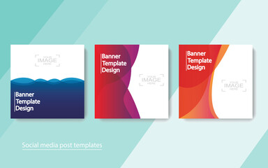 set banner social media post design,vector illustrations.