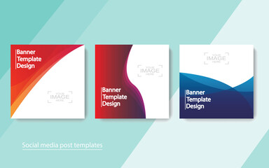 set banner social media post design,vector illustrations.
