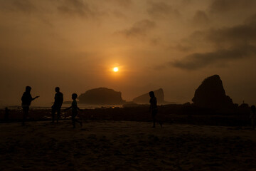 Tanjung Papuma Beach is a tourist destination in Jember district. A suitable place to enjoy sunrise and sunset in one area.