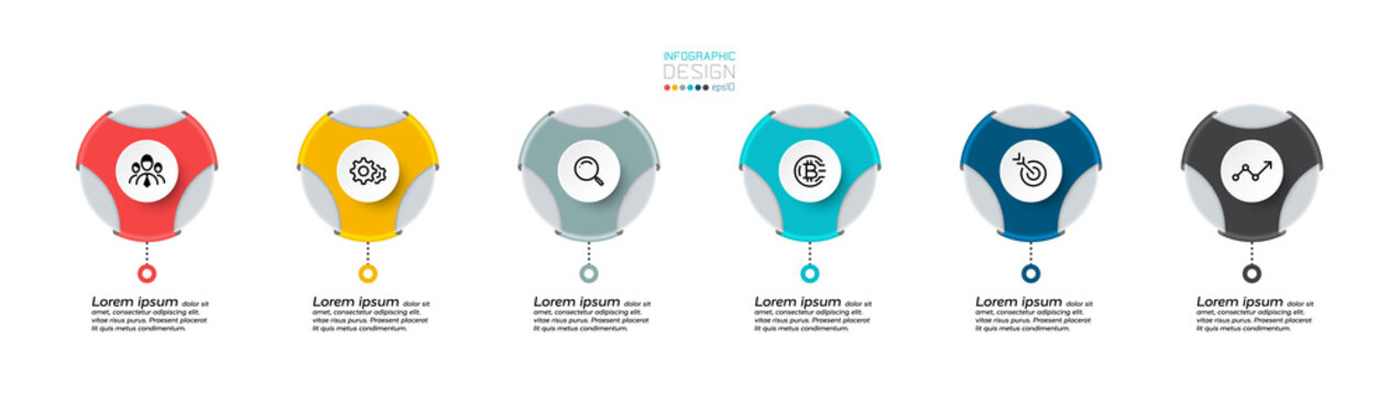 The circular format can be used to describe a variety of presentations, communications and advertising, and as a brander. vector infographic.