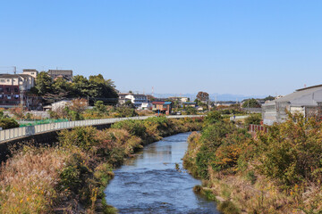 Fototapeta na wymiar 恩田川（神奈川県横浜市緑区）