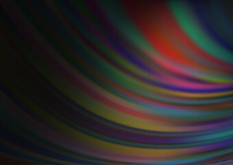 Obraz premium Dark Multicolor, Rainbow vector template with bubble shapes.