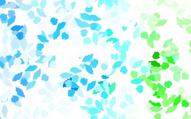 Light Blue, Green vector template with chaotic shapes.