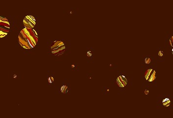 Light yellow, orange vector pattern with spheres.