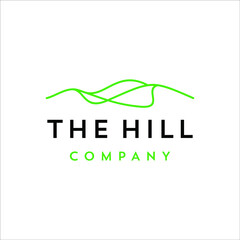 Hill with minimalist line design