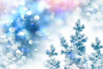 Christmas abstract colorful festive background.