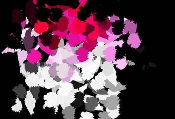 Dark Pink vector background with abstract shapes.