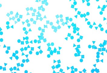Light BLUE vector cover in polygonal style with circles.