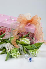 Flowers, Jewelry And Gift Box