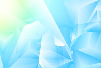 Light Blue, Green vector template with crystals, triangles.