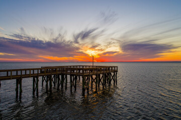sunset at the pier