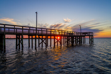 pier at sunset