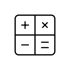 Calculator line icon