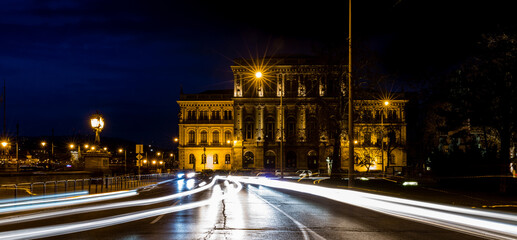 Strasse bei Nacht Budapest