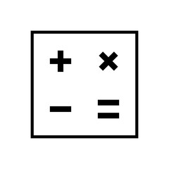 Obraz premium Calculator line icon