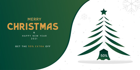 Christmas Sale tree Background Illustration 