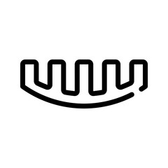 mute for violin, dampens sound of instrument line icon vector illustration
