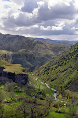 Fototapeta na wymiar Aerial view of Garni gorge, Armenia