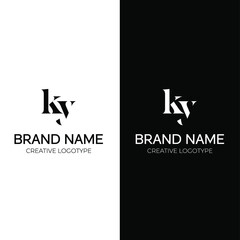 KY logo design creative letter logotype vector template