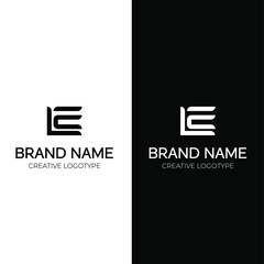 LE letter logo design creative and minimal logotype