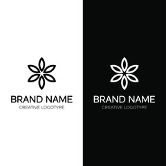 Flower cosmetics beauty minimal midern logo design logotype vector template