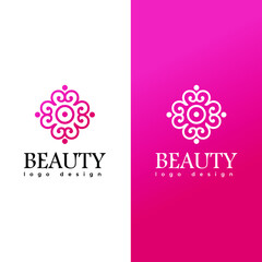 Beauty decorative minimal creative logotype design vector template