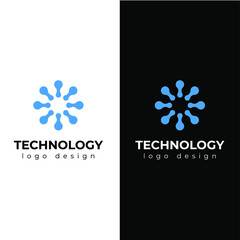 information technology logo design minimal and modern logotype vector template