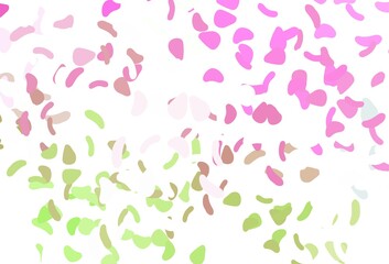 Light pink, green vector template with memphis shapes.