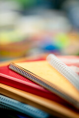 School and office stationary. Office supplies. Back to work and school concept.