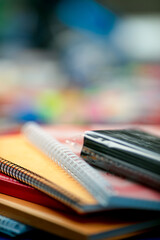School and office stationary. Office supplies. Back to work and school concept.