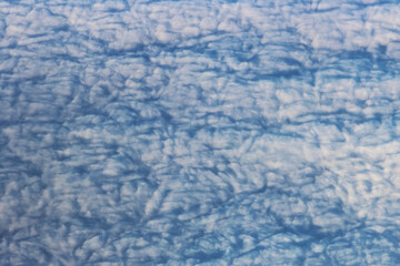 Clouds from a bird's eye view, sky background.