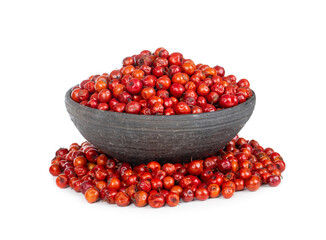 Indian Fruit Red Berry Also Know as Bor, Bora or Bore Isolated on White Background