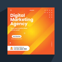 Digital business marketing social media post & web banner