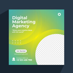 Digital business marketing social media post & web banner