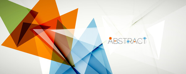 Geometric abstract background. Color triangle shapes. Vector illustration for covers, banners, flyers and posters and other designs