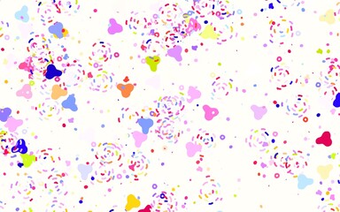Light Multicolor vector pattern with random forms.