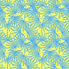 Tropical palm leaves seamless pattern. Vector stock illustration eps10.