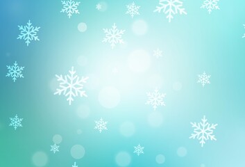 Light Green vector backdrop in holiday style.