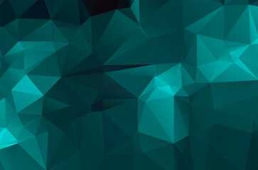 Blue vivid geometric polygonal abstract design background template