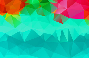 Blue vivid geometric polygonal abstract design background template