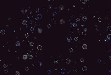 Light Blue, Yellow vector layout with restaurant food.