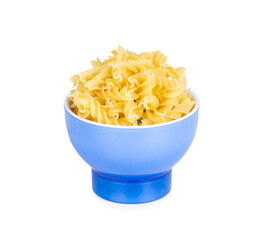 Fresh Raw Pasta on White Background