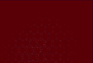 Light blue, red vector pattern with spheres.