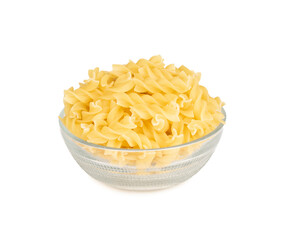 Fresh Raw Pasta on White Background