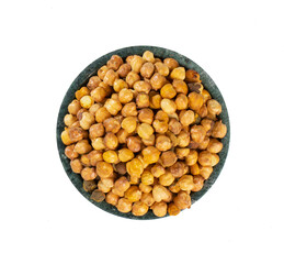 Roasted Chickpea or Dry Gram on White Background