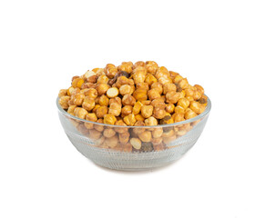 Roasted Chickpea or Dry Gram on White Background