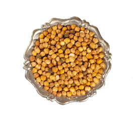 Roasted Chickpea or Dry Gram on White Background